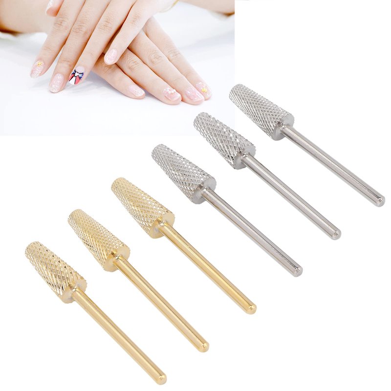 6Pcs Nail Drill Bits Sets, Electric Nail Drill Bit for Manicure Pedicure, Professional Tapered Carbide Nail Drill Bit Nail Art Tools for Acrylic Gel Nails Cuticle
