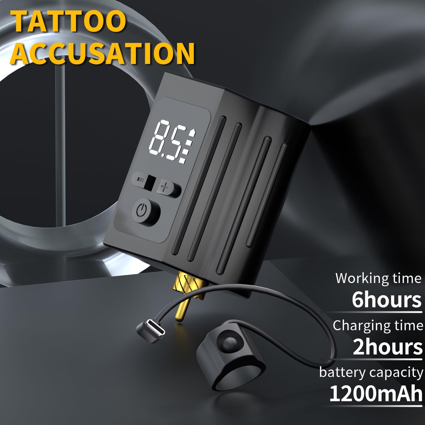 POSEIDON Wireless Rotary Tattoo Machine Kit with 20 Tattoo Cartridge Needles & Ink Set | Professional Portable Tattoo Pen Gun for Beginners | Complete Starter Supplies (TK201)
