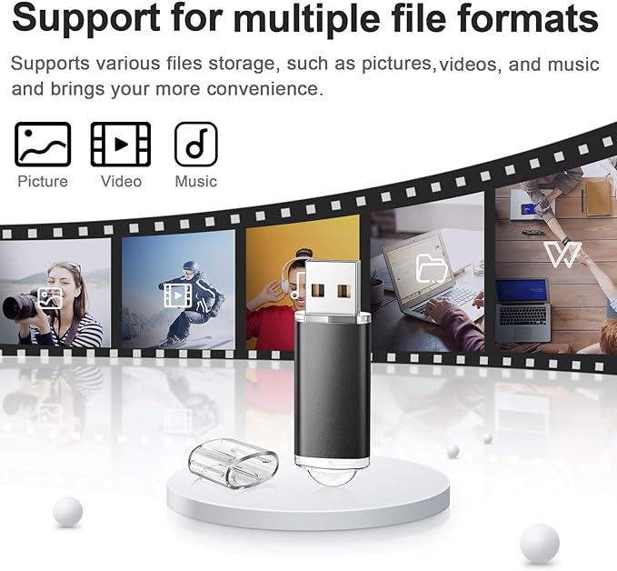 TOPESEL 8GB 10 Pack USB Flash Drive Thume Drive 2.0 Memory Stick Fold Storage Thumb Stick Jump Drive Pen Swivel Design for PC laptops, Tablets, TVs, car Audio (5 Mixed Colors)