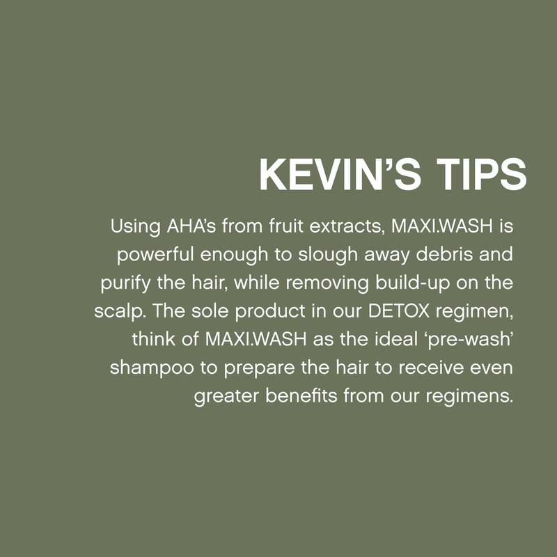 KEVIN.MURPHY MAXI.WASH - Detox Shampoo - Removes Build-Up & Minerals - Colour Safe - Scalp Shampoo - Sulphate Free & Paraben Free - 250 mL / 8.4 fl oz