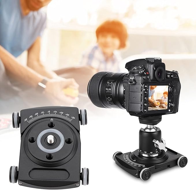 Holigie Camera Slider, Phone Slider, FY-01 Table Top Slider Car Roller Video Rail Track for DSLR Filming, Portable Aluminum Alloy Camera Slider for Tripod