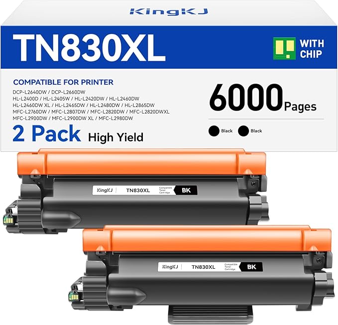 KingKJ Compatible TN830 Toner Cartridge Replacement