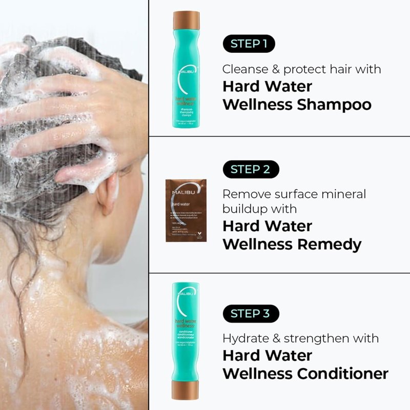 Malibu C Hard Water Shampoo & Conditioner Duo - Hydrating Hair Care for Shine & Manageability | 9 oz
