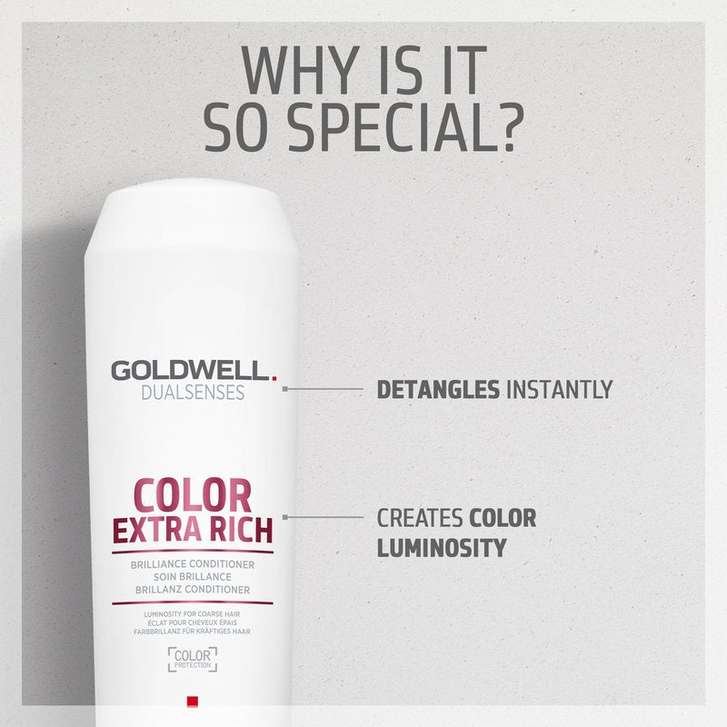 Goldwell Dualsenses Color Extra Rich Brilliance Conditioner, 10.1 Fl Oz (Pack of 1)