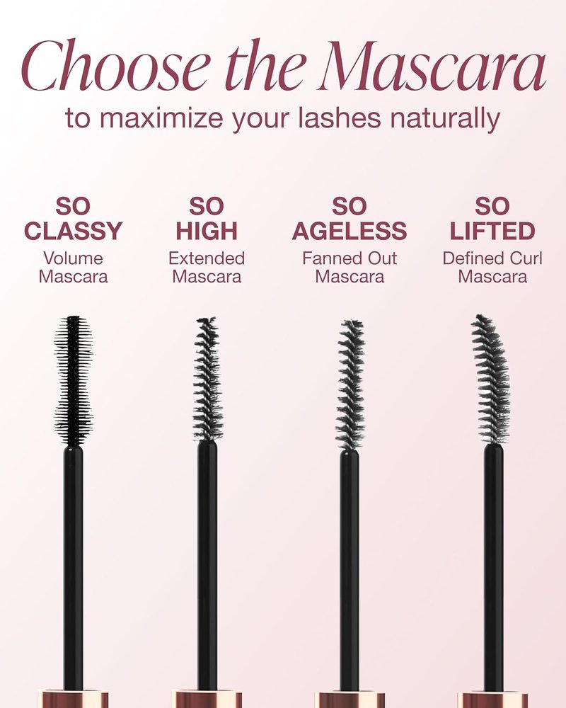 Mineral Fusion So High Mascara - Lengthening Formula for Long, Lush Lashes | Hypoallergenic, Black, No Smudge