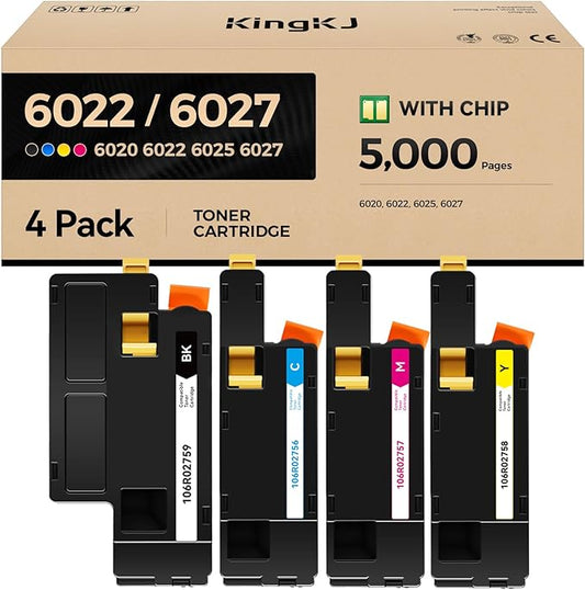 KingKJ 6022 6027 Toner Cartridge Set 4-Pack