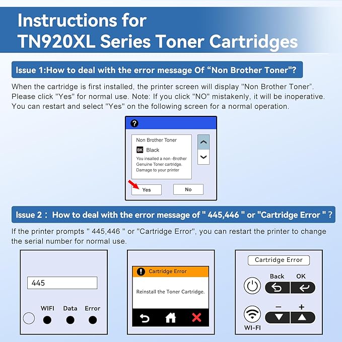 MYTONER Compatible Toner Cartridge Replacement for Brother TN920XL TN920 , 5Pack