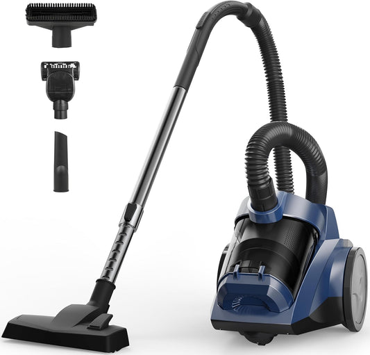 Sweepcent Canister Vacuum Cleaner - 45KPa Power Bagless Design | Lightweight Multi-Surface Vacuum with 5 Tools & 4.5QT Dust Cup