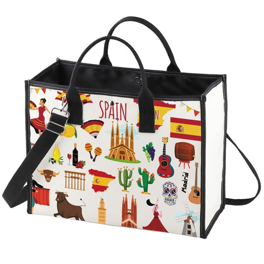 WZMPA Spain Travel Bag - Souvenir Gift Vacation Makeup Zipper Pouch Bag For Trip