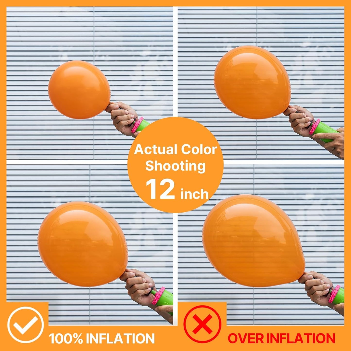 PartyWoo Orange Balloons - 120pcs Matte Fall Balloon Arch Kit | 18", 12", 10", 5" for Thanksgiving & Baby Showers