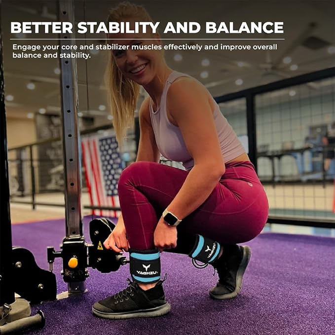 YAGHZU Ankle Straps for Cable Machines Women, Glute Kickback Cable Machine Attachments, Gym Ankle Cuffs, Wrist Cuffs for Workout, Leg Training Accessory, Fitness Gear for Home or Gym