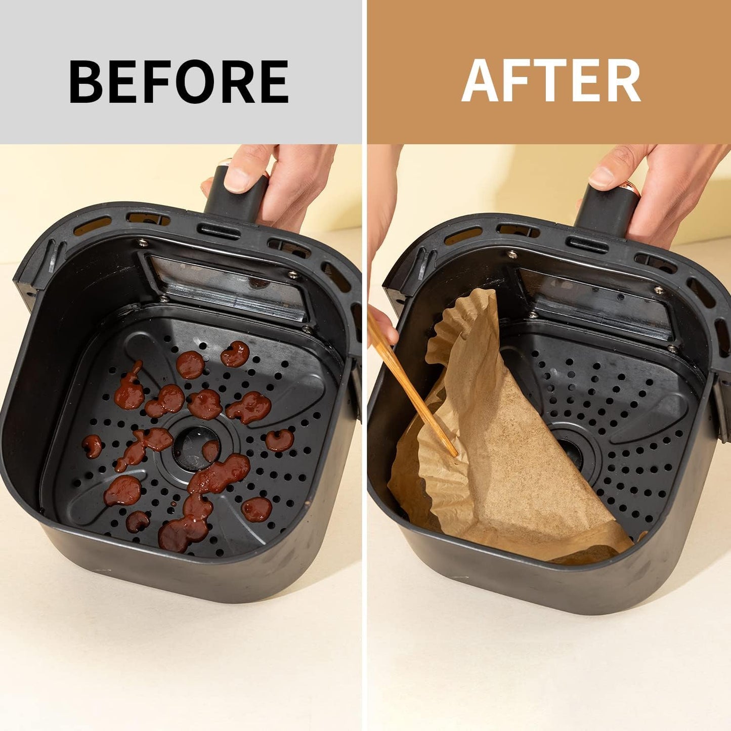 Ninja Foodi XL Air Fryer Liners - 100PCS Rectangular Disposable Paper for Easy Cooking Cleanup