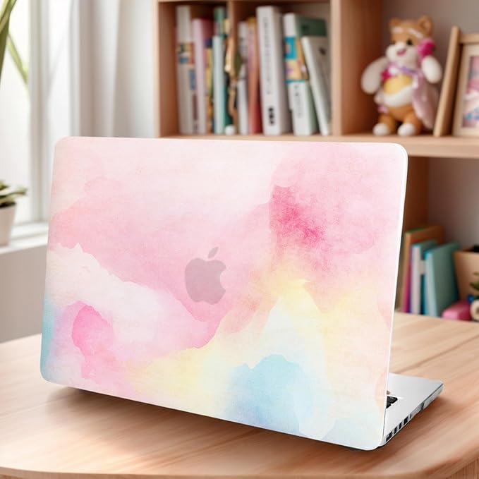 KECC Ultra Thin Case for MacBook Pro 13 inch 2026 2025-2016 Release M2 M1 Chip, Lightweight Plastic Hard Shell for MacBook Pro 13” + Keyboard Cover + Sleeve, Pink Mist