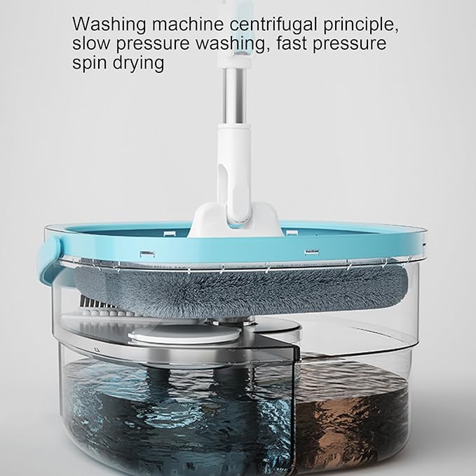 Mop and Bucket Set,Housekeeping Floor Cleaning Supplies - Mop Bucket with Wringer - for Hardwood Living Room Dining Room Kitchen Bathroom Study