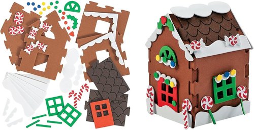 HAPPY DEALS Gingerbread House Craft Kits - 3D Christmas Fun | 2 Individually Packaged Kits