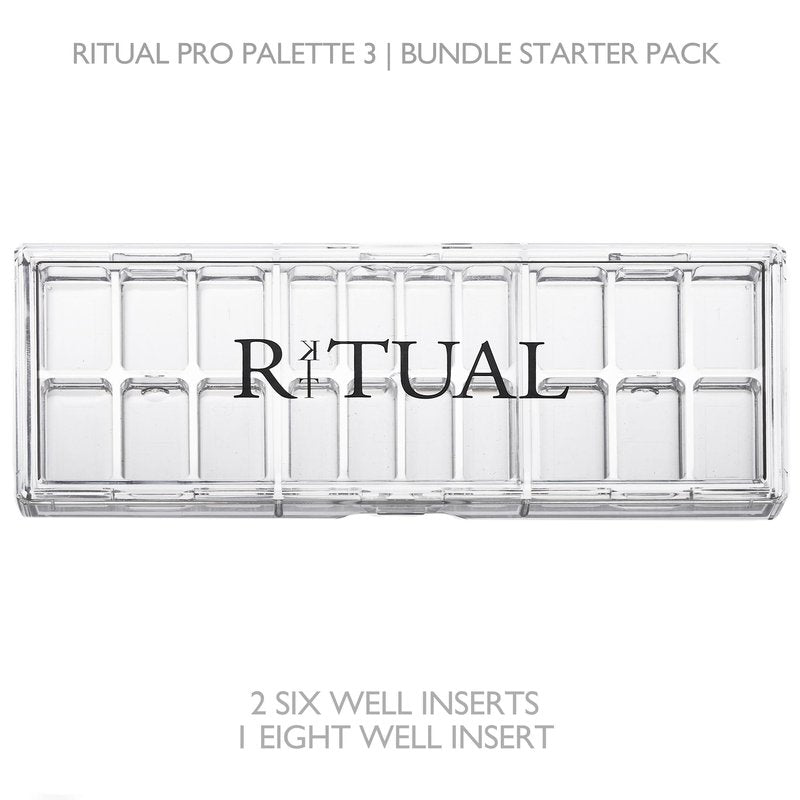 Empty Makeup Palette | 20 Wells | Modular Interchangeable Depotting System | Ritual Pro Palette 3 | Sample Bundle, Lipstick, Creams, Alcohol based makeup and paint, watercolor, Gouache, Acrylic paint