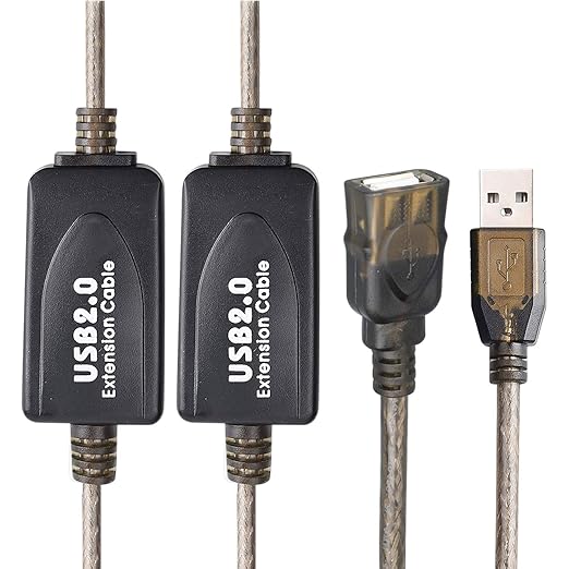 GGMTY 75 FT USB Extension Cable, USB 2.0 Type A Male to A Female Active Repeater Extension Cable 75 ft, High Speed 480 Mbps