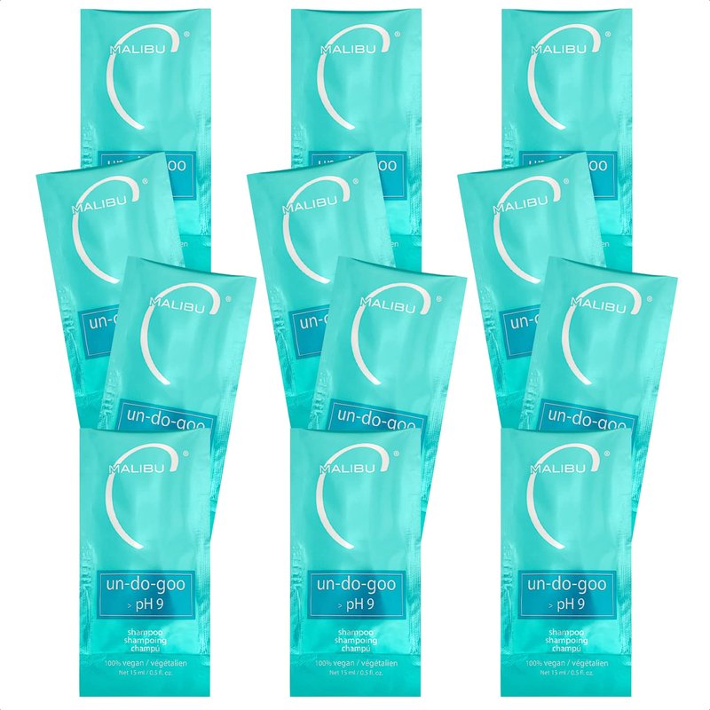 Malibu C Un-Do-Goo Clarifying Shampoo - Removes Product Build Up and Resins from Hair - Shine Restoring, Sulfate-Free Cleanser (12 Packets)