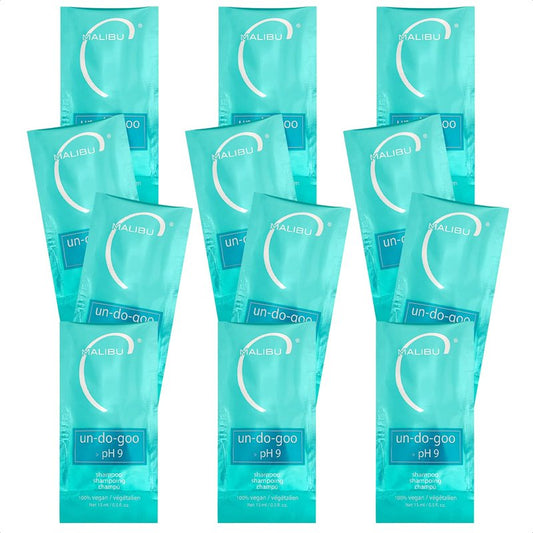 Malibu C Un-Do-Goo Clarifying Shampoo - Removes Product Build Up and Resins from Hair - Shine Restoring, Sulfate-Free Cleanser (12 Packets)