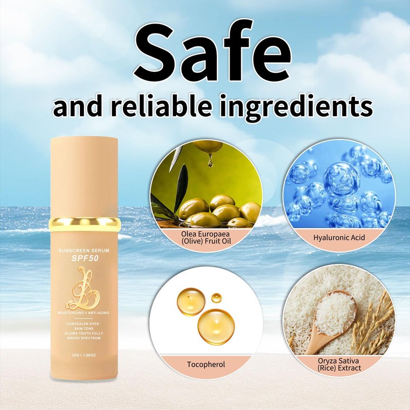 4-in-1 Foundation - Light/Medium Spectrum, Match Skin Color Changed, Waterproof, SPF 50+ Concealers (Medium, Spectrum)