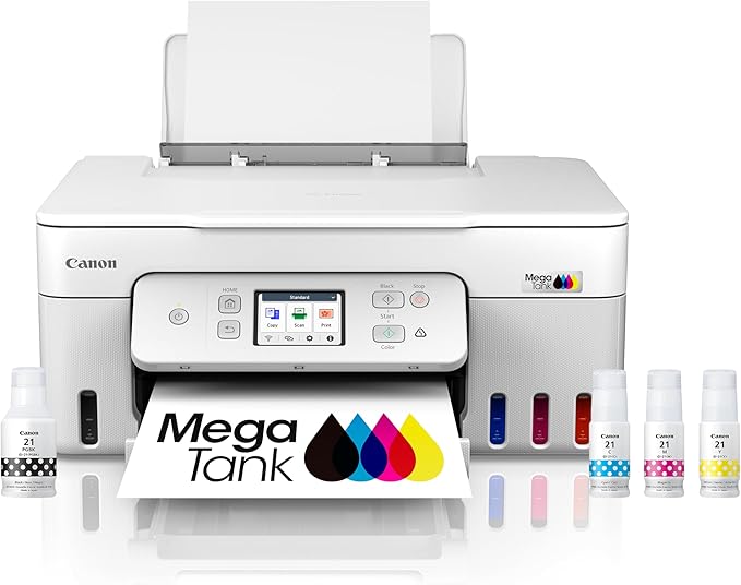 Canon Megatank G3290 All-in-One Wireless Supertank [Megatank] Printer | Print, Copy, Scan | Mobile Printing |2.7" LCD Color Touchscreen | Auto Duplex