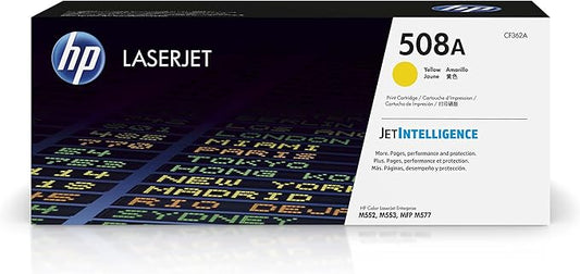 HP 508A Yellow Toner Cartridge Printers | Works with Color LaserJet Enterprise M552, M553 Series; Color LaserJet Enterprise MFP M577 Series | CF362A