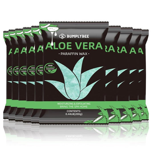 Aloe Vera Paraffin Wax Refills - 10 Pack for Hand & Foot Wax Bath | Deep Hydration & Moisturizing Benefits