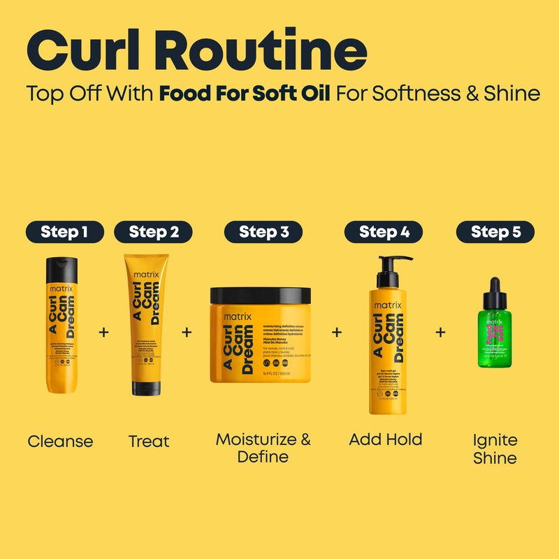 Matrix A Curl Can Dream Deep Cleansing Shampoo | Clarifying| Preserves Curl Pattern, Removes Build Up | For Curly & Coily Hair | Silicone & Paraben Free | With Manuka Honey Extract | 10.1 Fl. Oz.