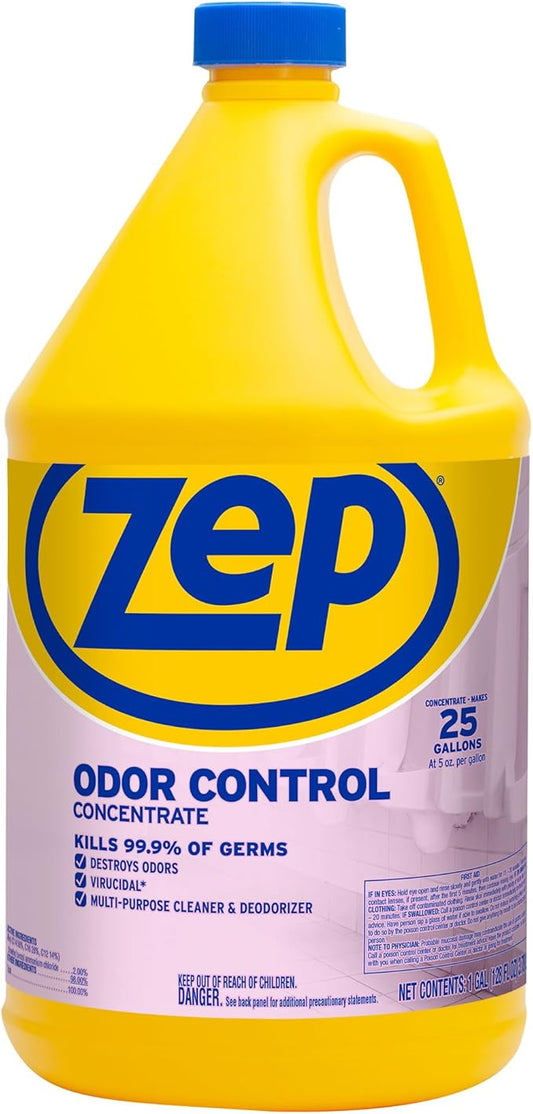Zep Odor Control Concentrate 128 Ounce ZUOCC128 (1 Bottle), 1 Gallon Concentrate, No Scent