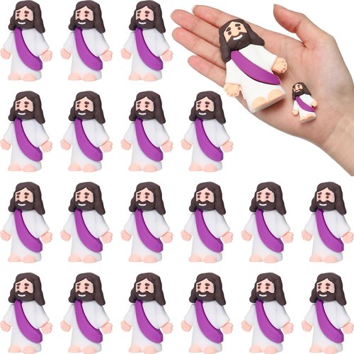 Barydat Jesus Figurines - 3.2 Inch Classic Christ Savior Dolls | Bulk Religious Party Favors (10 Pcs)