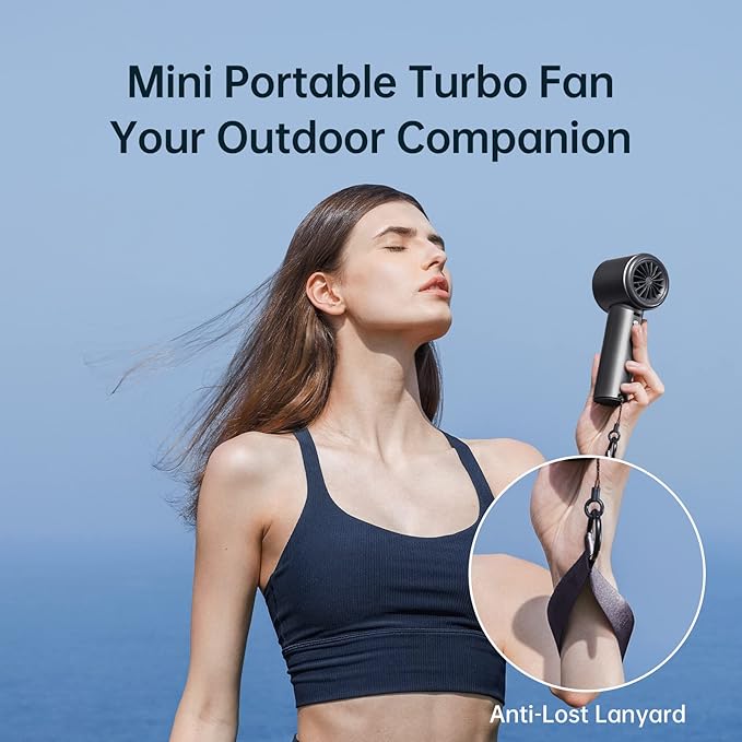 JISULIFE Handheld Fan Pro1S - Next-Gen Airflow: Up to 40h Runtime, Metal Body - Enduring Quality, 1-100 Speed Scroll Wheel, 5000mAh-Portable Fan for Travel, Gifts for Women Men(Starry Grey)