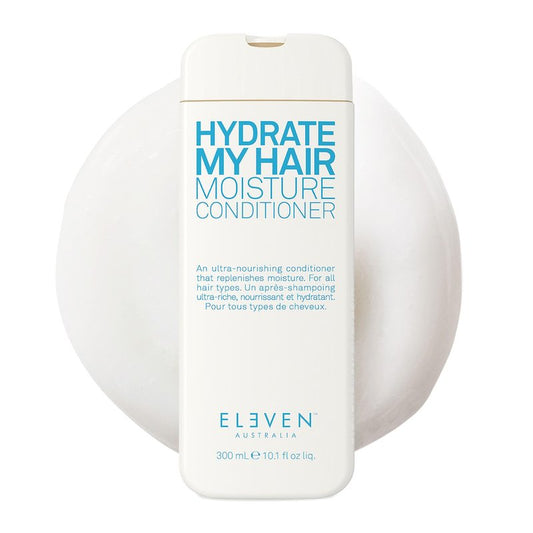 ELEVEN AUSTRALIA Hydrate My Hair Moisturizing Conditioner for Women & Men - Hydrating Conditioner for Dry & Damaged Hair, Restores Hydration & Shine, Color Safe, Sulfate & Paraben Free - 10.1 fl oz