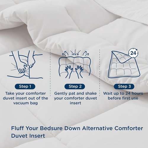 Bedsure Comforter Duvet Insert - Quilted Comforters Queen Size, All Season Duvet, GentleSoft Down Alternative Bedding Blanket, with 8 Tabs, Gifts for Women/Men, Beige, Queen 88 x 88 Inches