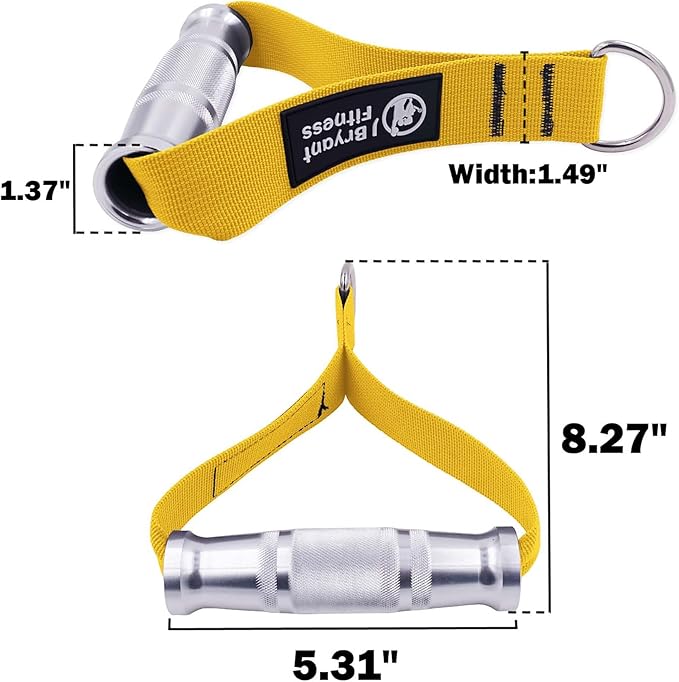 J Bryant Fitness Metal Gym Handles for Cable Machine Attachment Heavy Duty Aluminum Alloy Handle Grips Durable Workout Handles for Resistance Bands Pulley LAT Pulldown System
