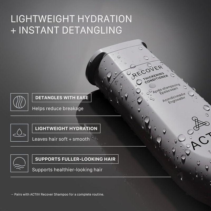 ACTIIV Recover Thickening Conditioner - Strengthens & Hydrates for Thicker, Fuller Hair | Plant-Based, Color-Safe, Unisex