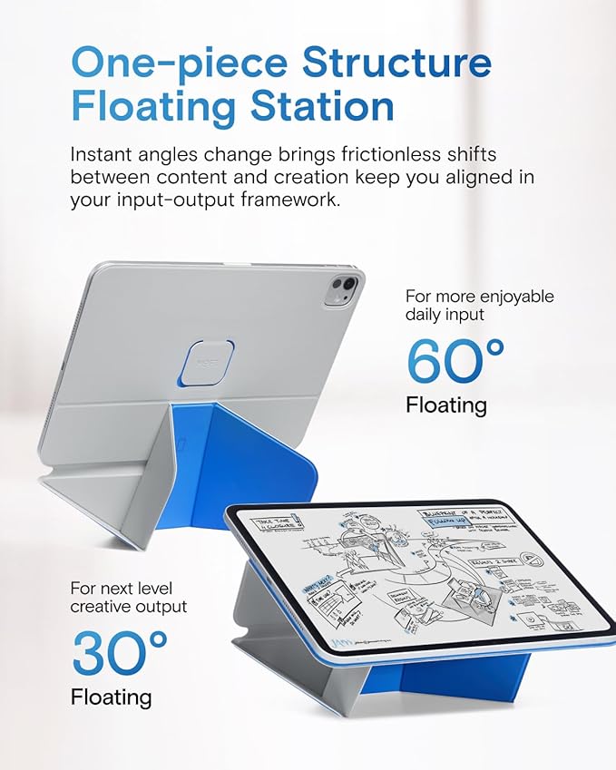 MOFT Dynamic Folio Case for iPad Pro 11" (4th 2022 | 3rd 2021 | 2nd 2020), Slim Magnetic Stand Case with 20+ Viewing Angles, Auto Wake/Sleep, Cement x Sapphire