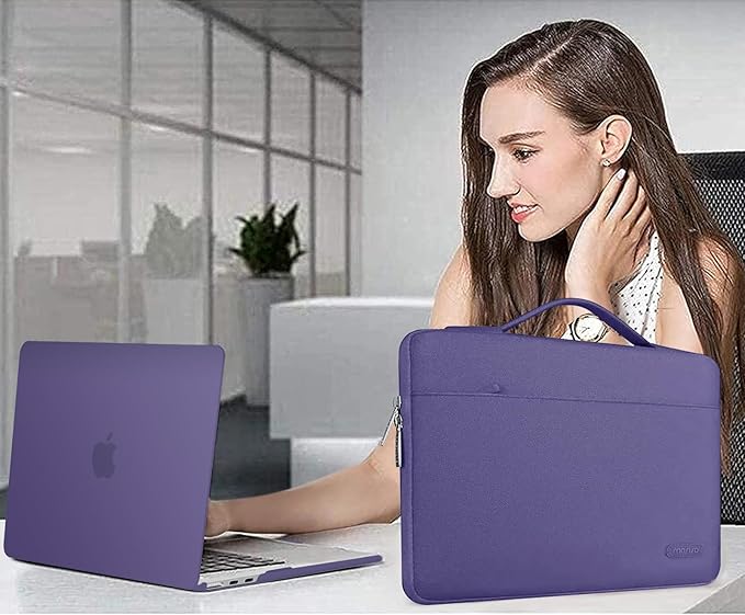 MOSISO Compatible with MacBook Air 13 inch Case M5 2026 M4 2025 M3 M2 2024-2022 A3449 A3240 A3113 A2681,Hard Shell&Sleeve Bag&Keyboard Skin&Webcam Cover&ScreenFilm for MacBook Air 13.6,Imperial Purple
