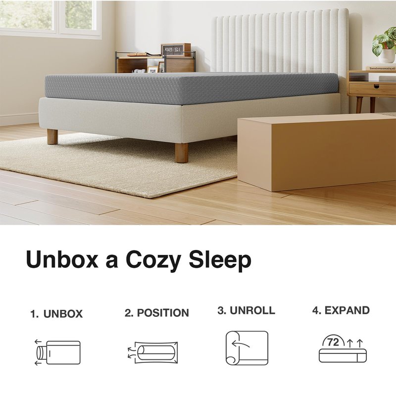 Novilla Full Size Mattress 6 Inch, Gel Memory Foam Mattress Full for Cool Night Sleep & Pressure Relief, Supportive Foam & Breathable Fabric, CertiPUR-US Certified Full Bed Mattresses in a Box