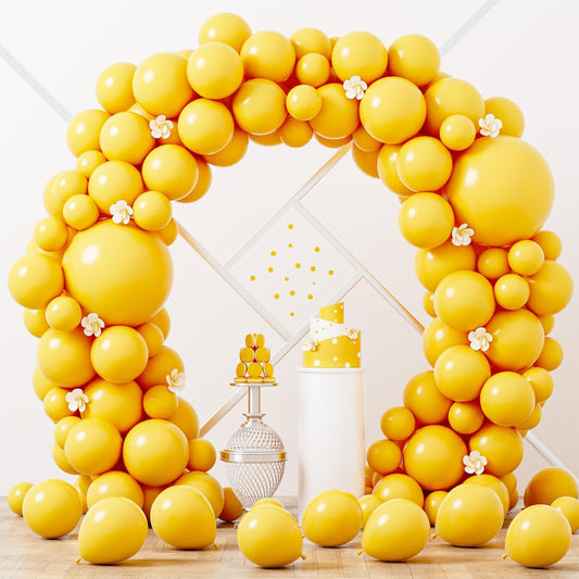 Voircoloria 90-Pack Lemon Yellow Balloons - Versatile Sizes for Graduation, Wedding & Birthday Decor