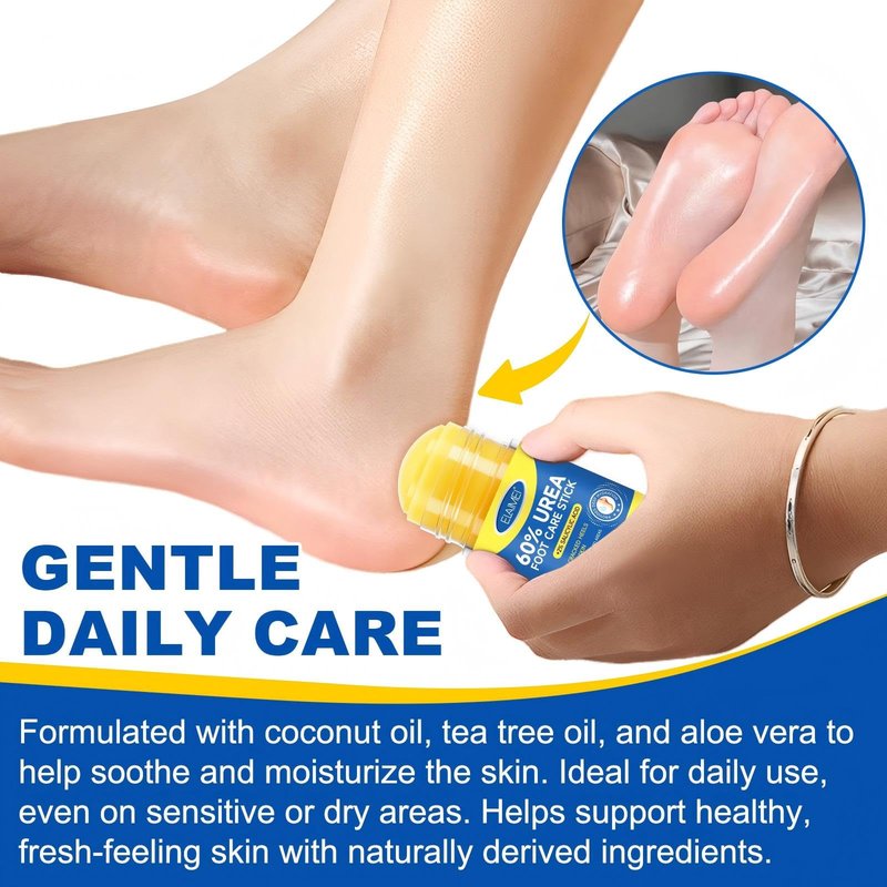 Urea foot Cream Stick 60% plus 2% Salicylic Acid，foot urea cream Deeply Moisturising and Fast Absorbing Gentle Exfoliation For Dry sink Exfoliating Dead Skin, Callus Remover ， Skin Softener