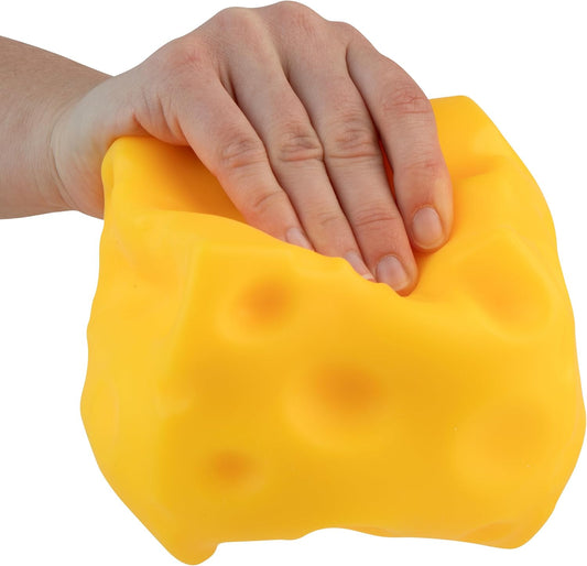 ORB Easy Sqweezy Super Cheesy - Giant Soft Cheese Stress Relief Toy | Fun, Squishy, Slow Rising Fidget for All Ages
