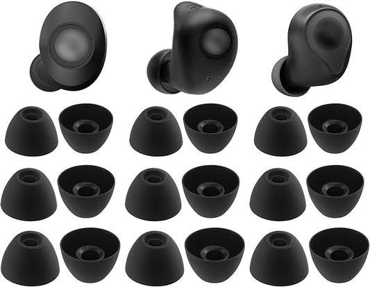 NANLANFAN Replacement Silicone Ear Tips for Ray-con E25, Ray-con Everyday/Fitness Earbuds, 9 Pairs (S/M/L, Black)
