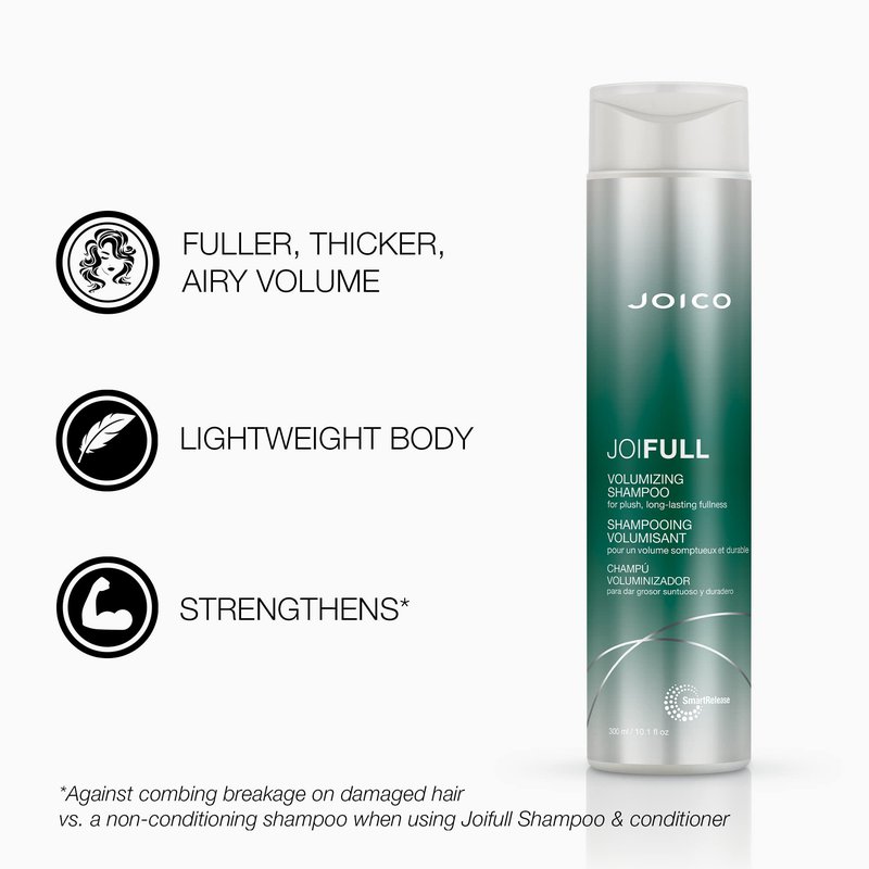 Joico JoiFULL Volumizing Shampoo & Conditioner Set | Plush & Long-Lasting Fullness | Boost Shine | For Fine/Thin Hair