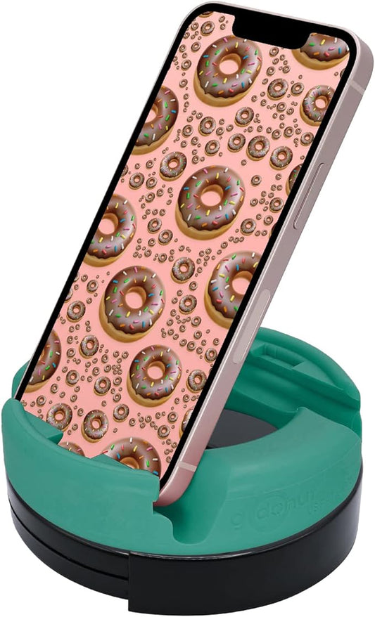 GoDonut 360 Swivel – Smartphone and Tablet Stand and Desk Organizer with 360 Degrees Device Rotation - Compact and Portable for Travel, Office and Home - Made in USA (Hunter Green)