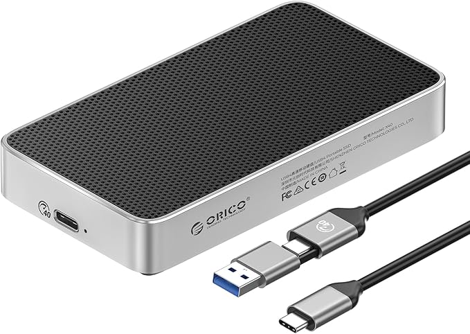 ORICO 2TB USB4.0 Portable SSD 3800MB/s(40Gbps), Ultra-Fast External Solid State Drive, Compatible with Thunderbolt 3/4, USB4, Fanless Aluminum Design, Works with Mac and PC-X40