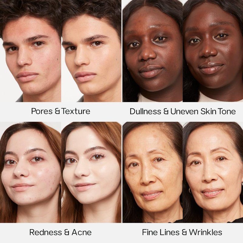 Saie Glowy Super Skin Tint Liquid Foundation - Weightless + Dewy Foundation with Lightweight Medium Coverage - Hydrating Face Makeup + Skin Care Serum Hybrid with Hyaluronic Acid - Shade 8 (1.01 oz)