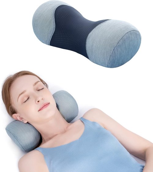 Bespilow Cervical Memory Foam Neck Roll Pillow - Relieve Neck Pain & Tension | Contour Support, Breathable Design