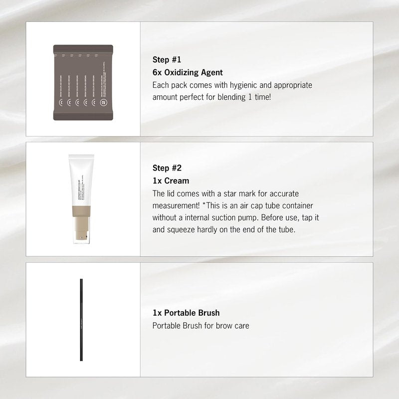 Brow Color Kit - Ash Brown Long-Lasting Eyebrow Makeup | Nourishing Aloe Vera & Moringa, 6 Applications
