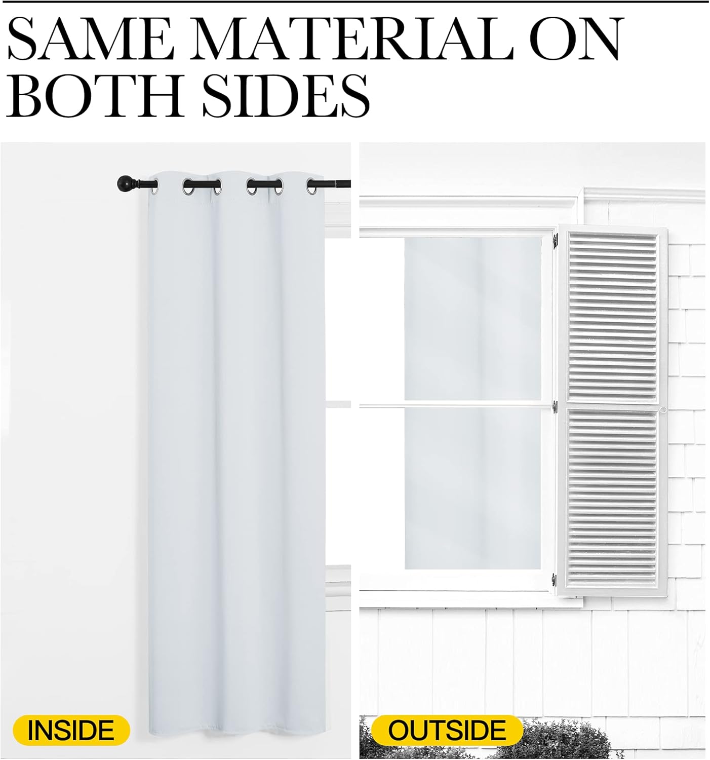 NICETOWN Room Darkening Curtains - Thermal Insulated Grommet Drapes for Living Room | 2 Panels, 55x78, Greyish White