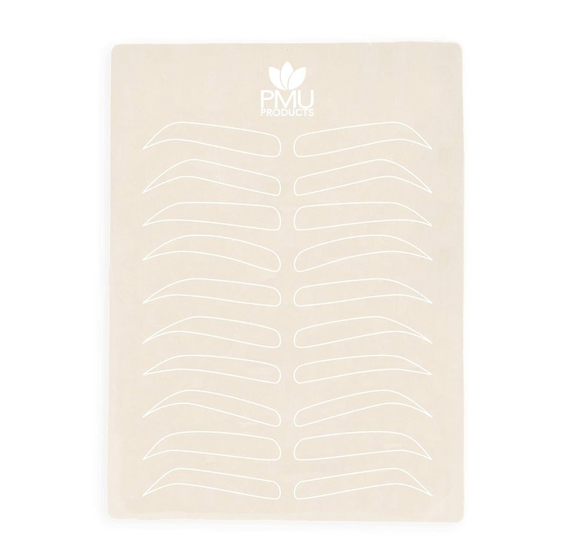 Microblading Practice Skin - Double-Sided Realistic Latex for Hairstroke Tattoo | Eyebrow Designs (White - 5)